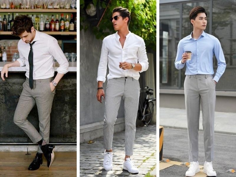 Quần phối với áo sơ mi nam